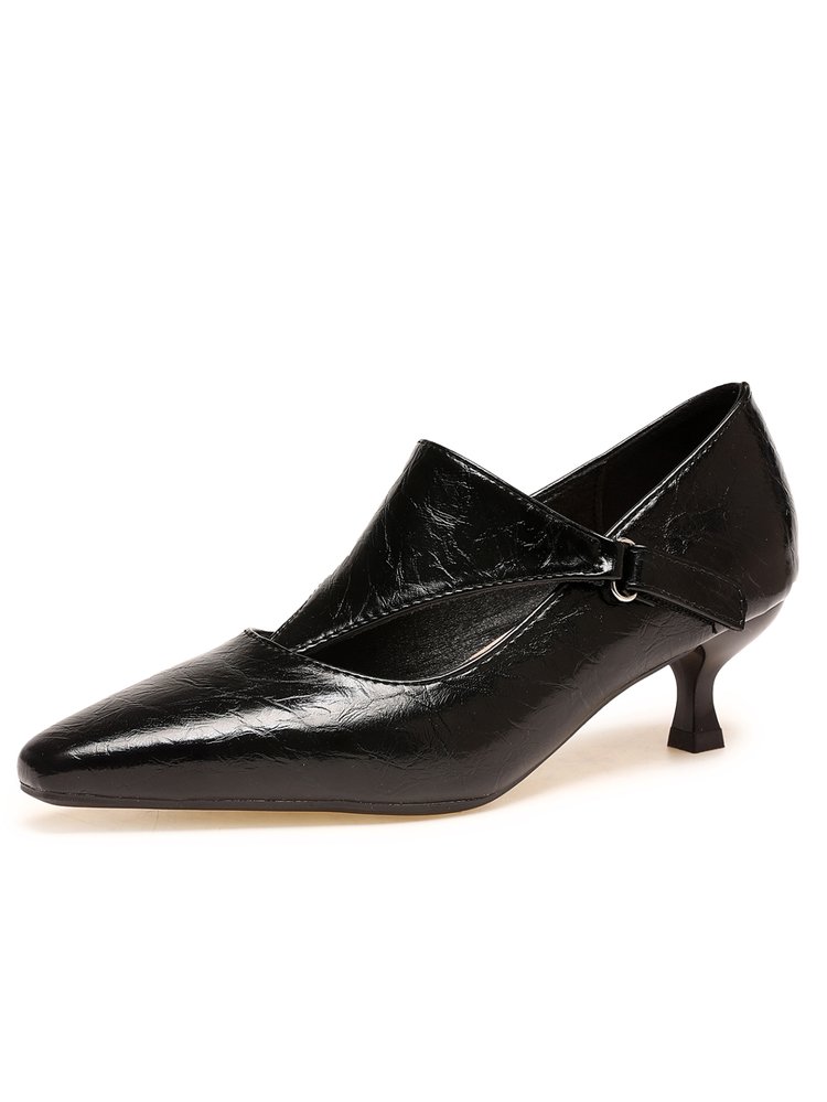 Women'S Shoes Kitten Heels - Women's Dark Retro Kitten Heel Pumps