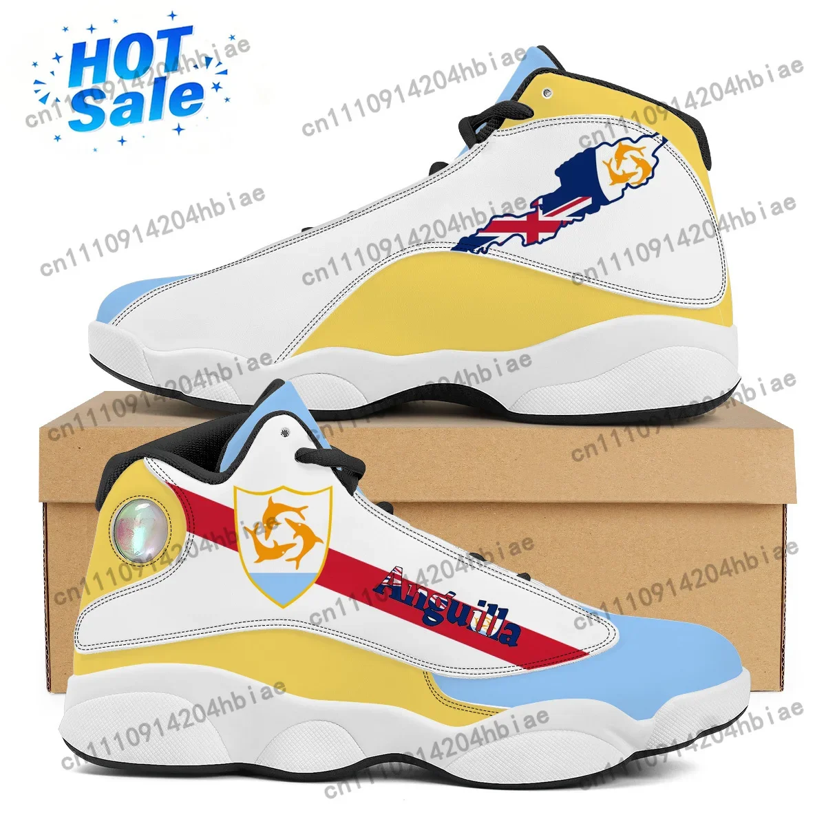 Women'S Shoes For Tennis - ANGUILLA Flag Print Custom Cool Mens
