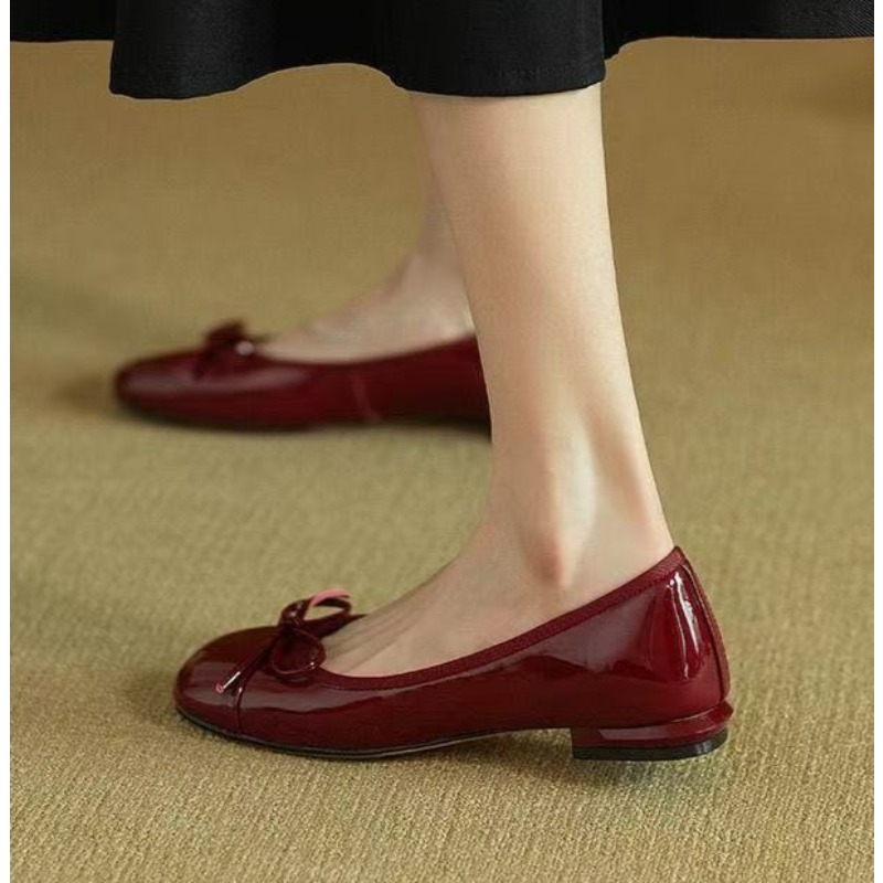 Women Shoes Elegant - Women Retro Gentle Bowknot Flat Shoes