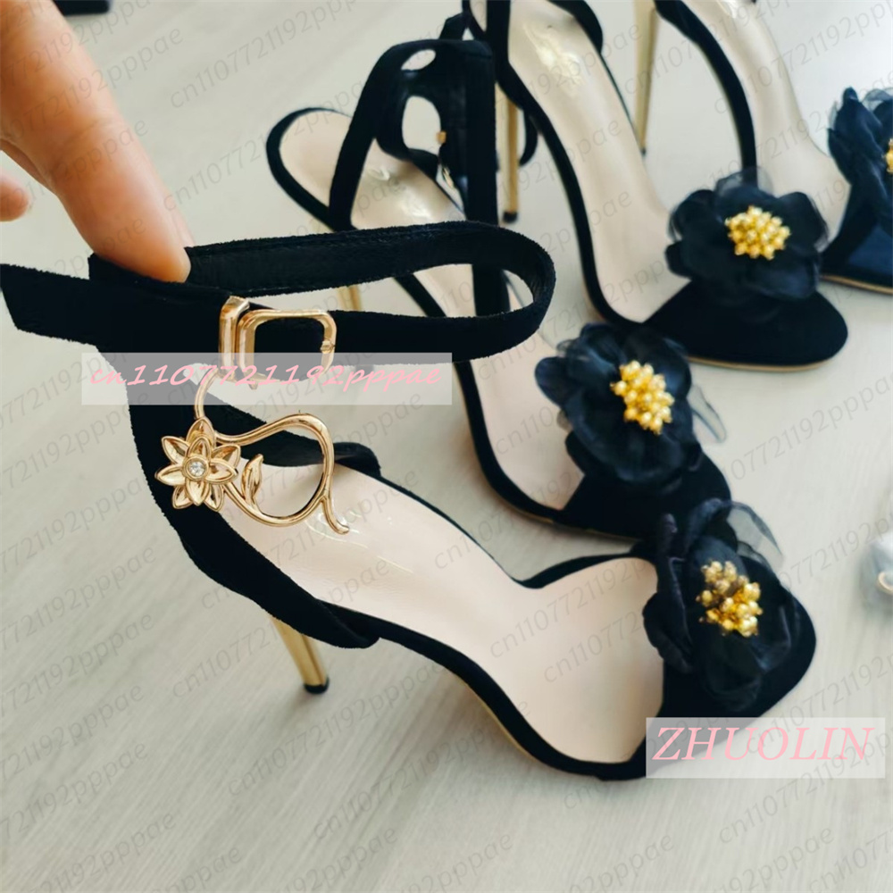 Women Black Tulle Flower Stile - Kids Shoes Women 评论和价格