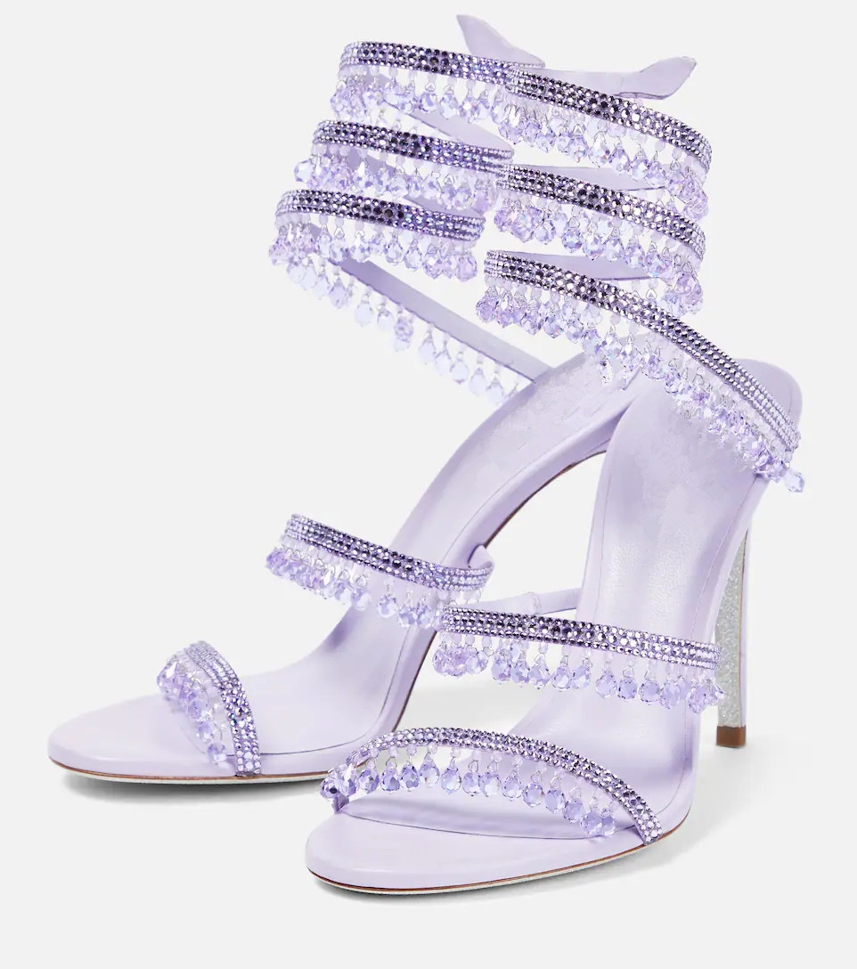 Sexy Green Crystal Fringe Stil - Ankle Strap Heels 评论和价格