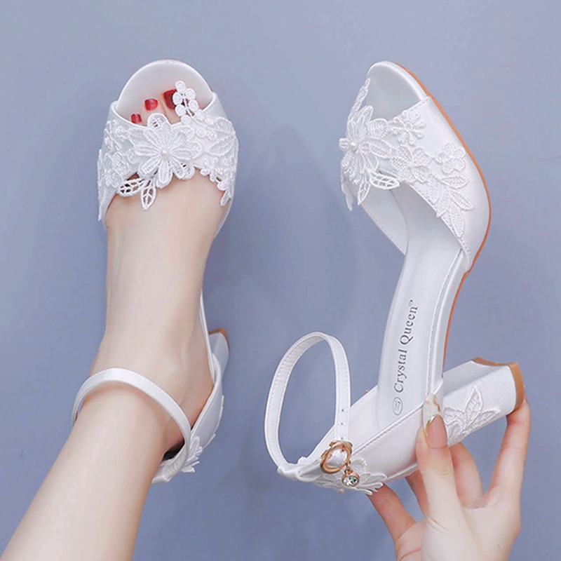 Women White Silk High Heels Su - Gladiator Sandal Women 评论和价格