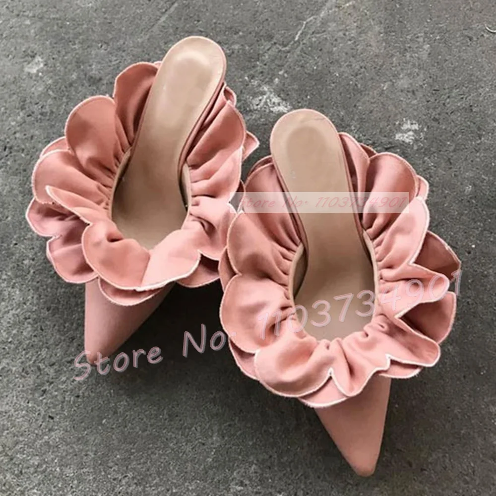 White Flower Satin Pointed Toe - Women Shoes Zara 评论和价格