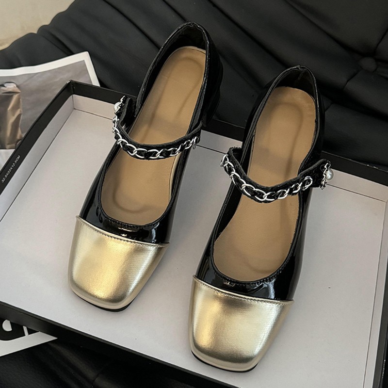 2026 Pearl Clasp Thick-Topped  - Slingback Pumps Women 评论和价格