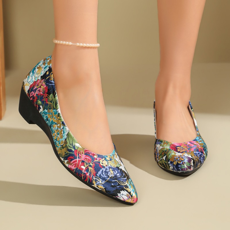 Women Pointed‑Toe Floral Print - Women Shoes Xxl 评论和价格