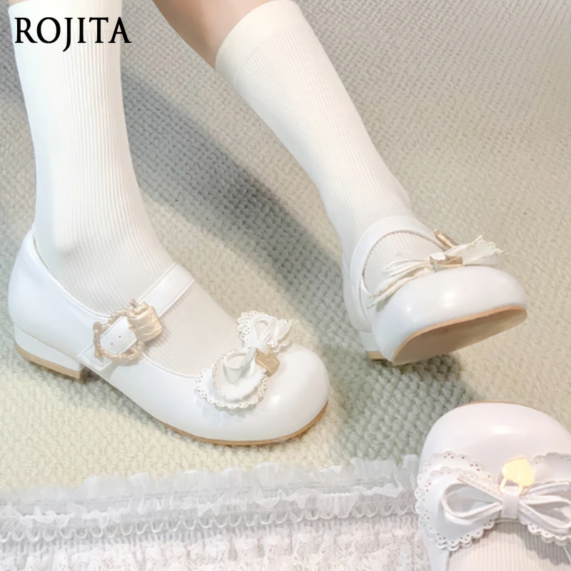 Women's Shoes Bowknot Lolita S - Ankle Strap Heels 评论和价格
