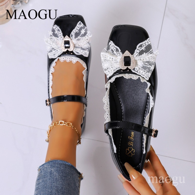 Square Toe Mary Jane Flats Wom - Women Shoes Elegant 评论和价格