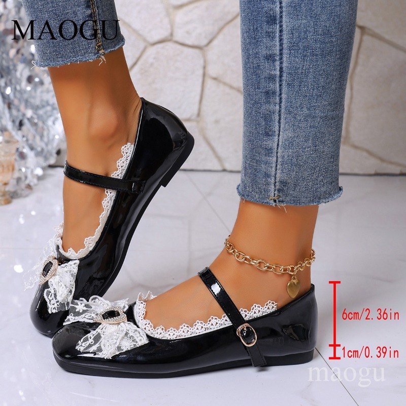 Square Toe Mary Jane Flats Wom - Women Shoes Elegant 评论和价格