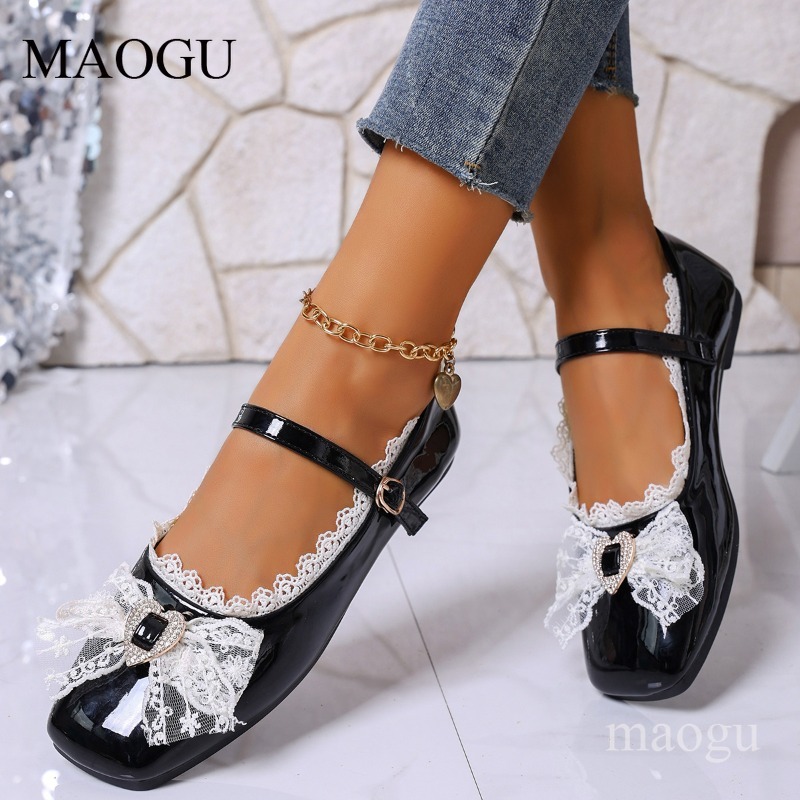 Square Toe Mary Jane Flats Wom - Women Shoes Elegant 评论和价格