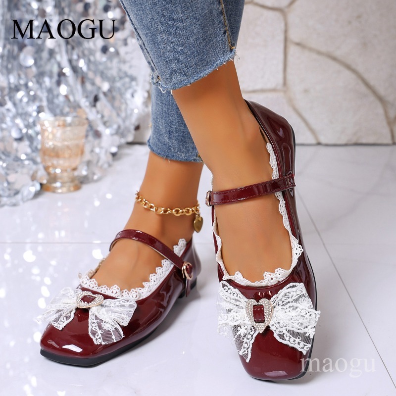 Square Toe Mary Jane Flats Wom - Women Shoes Elegant 评论和价格