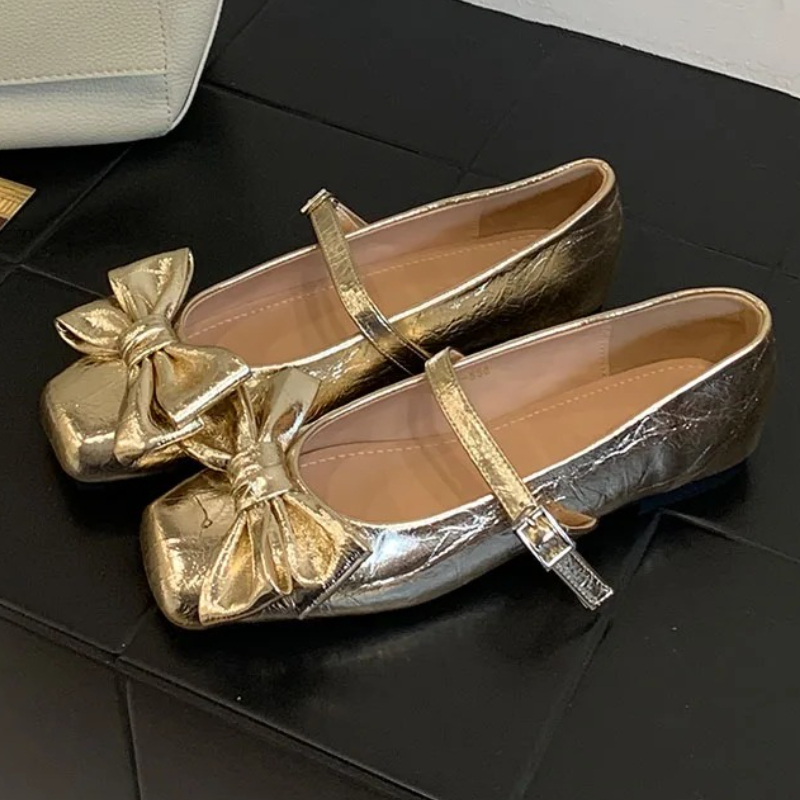 Cute Bowknot Square Toe Design - Women Shoes Elegant 评论和价格