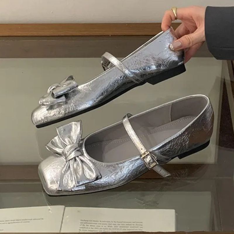 Cute Bowknot Square Toe Design - Women Shoes Elegant 评论和价格