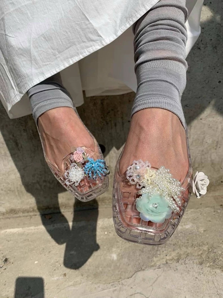 Handmade Flower Decoration DIY - Jelly Sandal Women 评论和价格