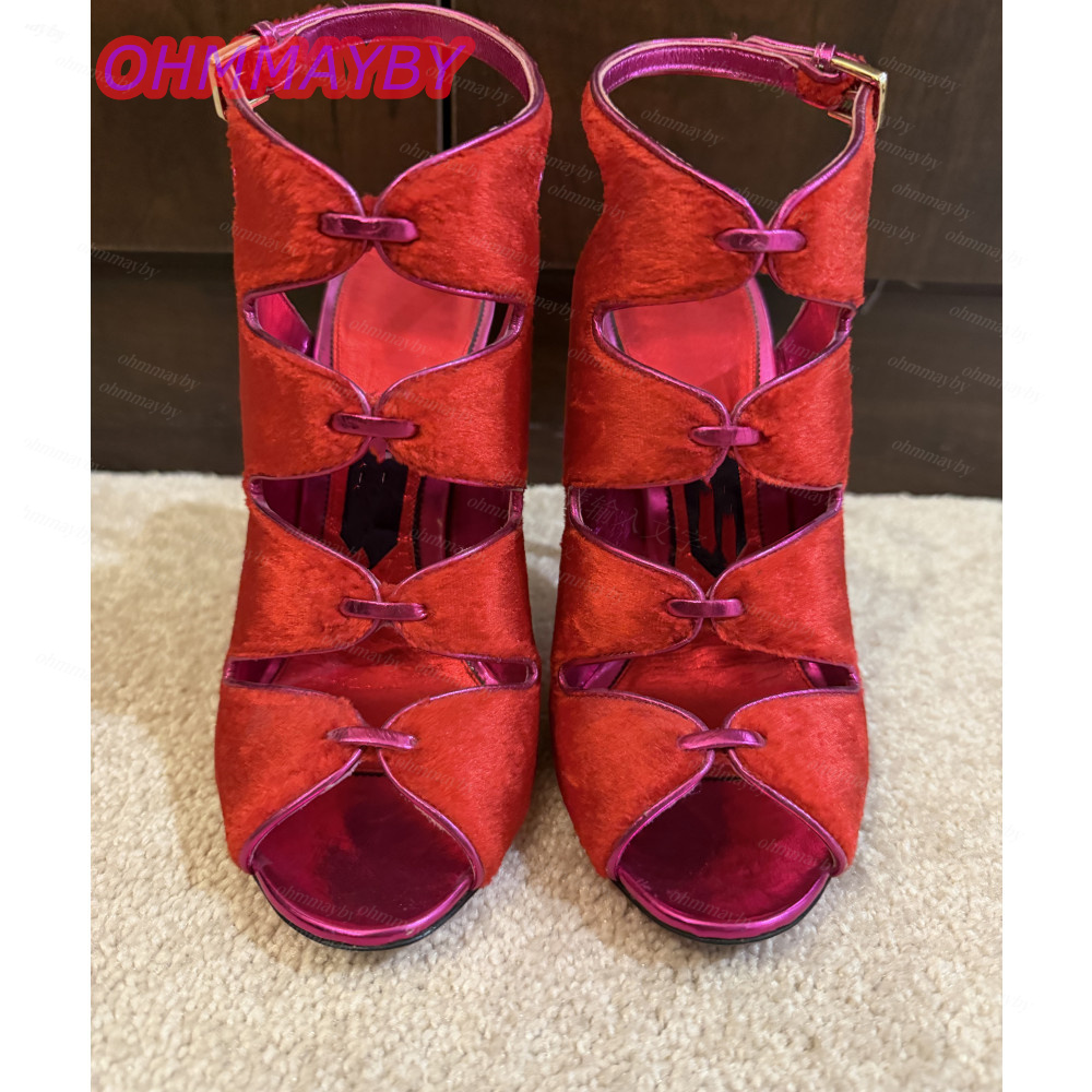 Women Red Velvet Peep Toe Sand - Kids Shoes Women 评论和价格