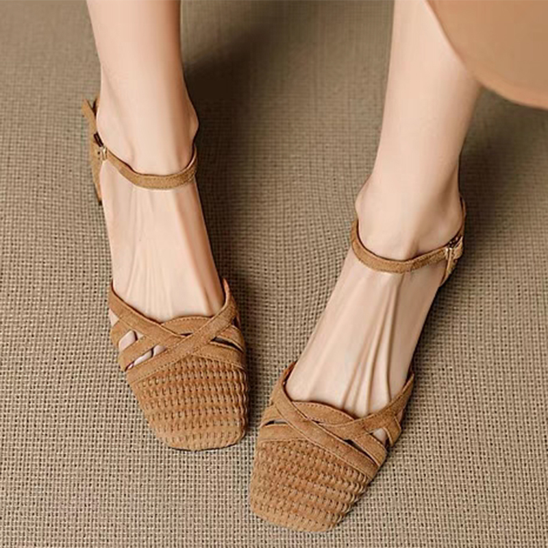 Retro Weave High Heel Sandals  - Ankle Strap Heels 评论和价格