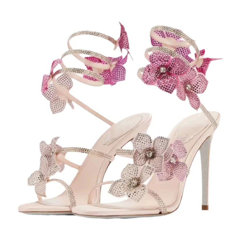 Eilyken Sexy CRYSTAL Flower Th - Gladiator Sandal Women 评论和价格
