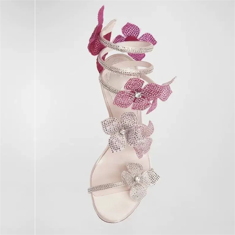 Eilyken Sexy CRYSTAL Flower Th - Gladiator Sandal Women 评论和价格