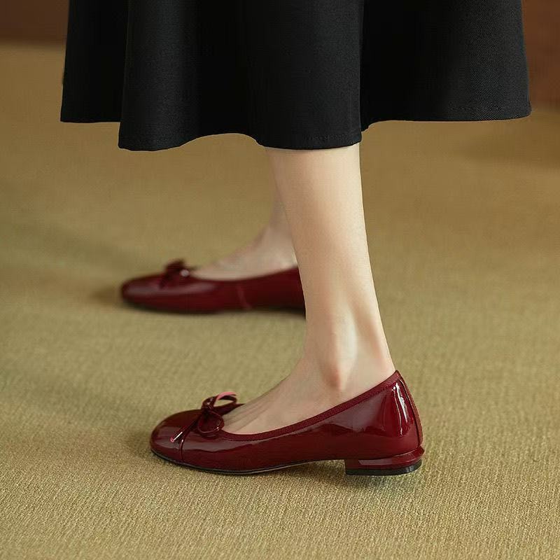 Women Retro Gentle Bowknot Fla - Women Shoes Elegant 评论和价格