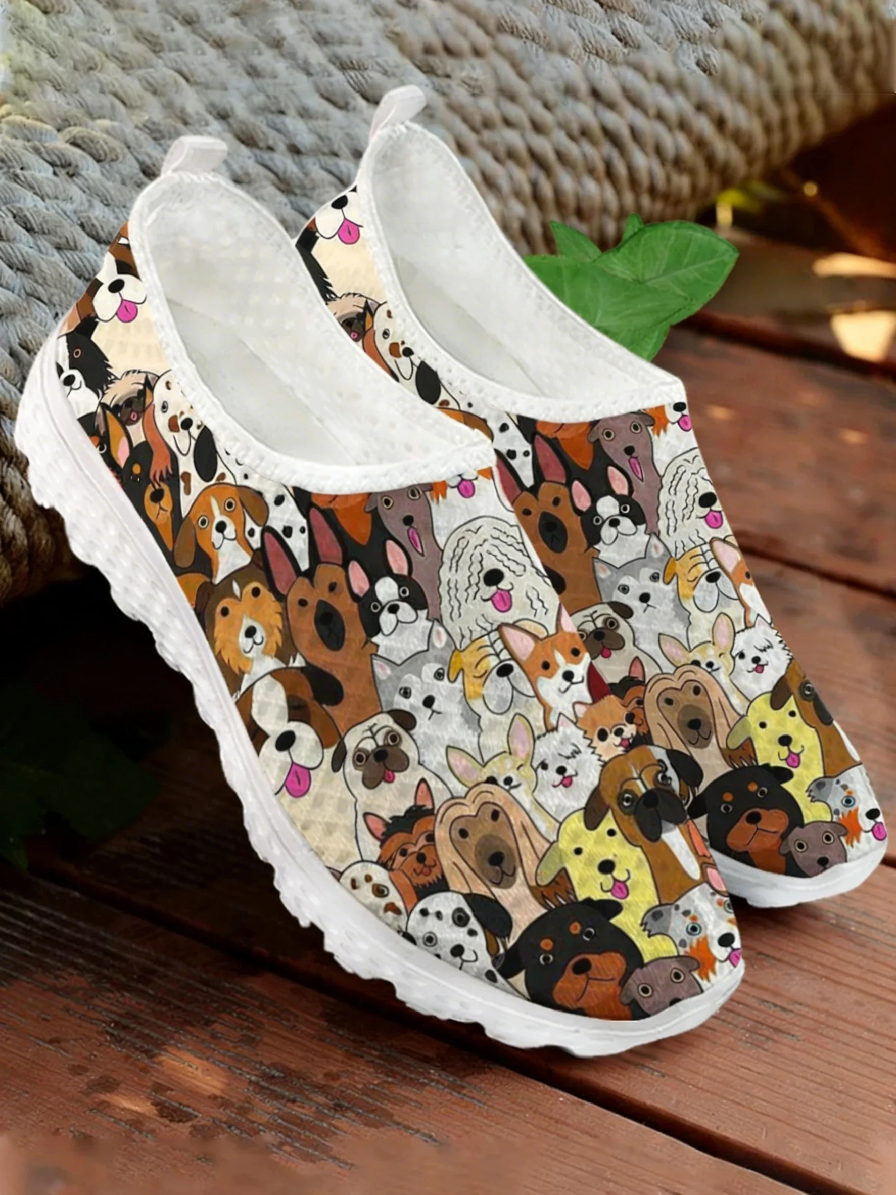 Lovely Cartoon Dog Design Mesh - Women'S Shoes For Tennis 评论和价格