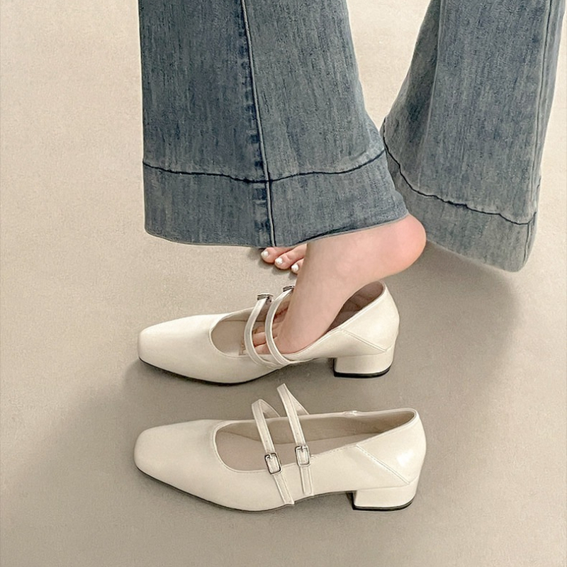 Square Toe Low Heel Women Silv - Women Shoes Elegant 评论和价格