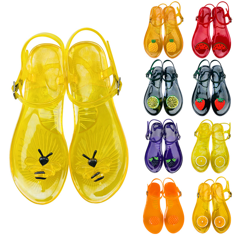 New Women Round Toe Jelly Sand - Jelly Sandal Women 评论和价格