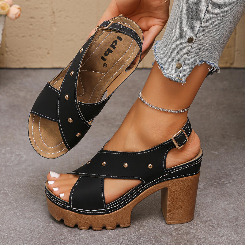 Vintage Super High Heel Cross  - Gladiator Sandal Women 评论和价格