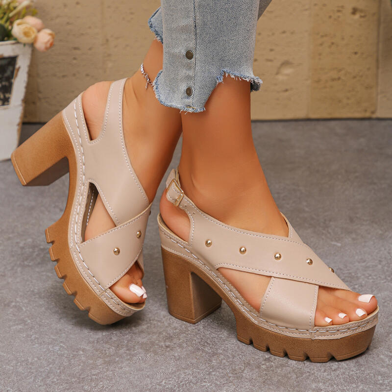 Vintage Super High Heel Cross  - Gladiator Sandal Women 评论和价格